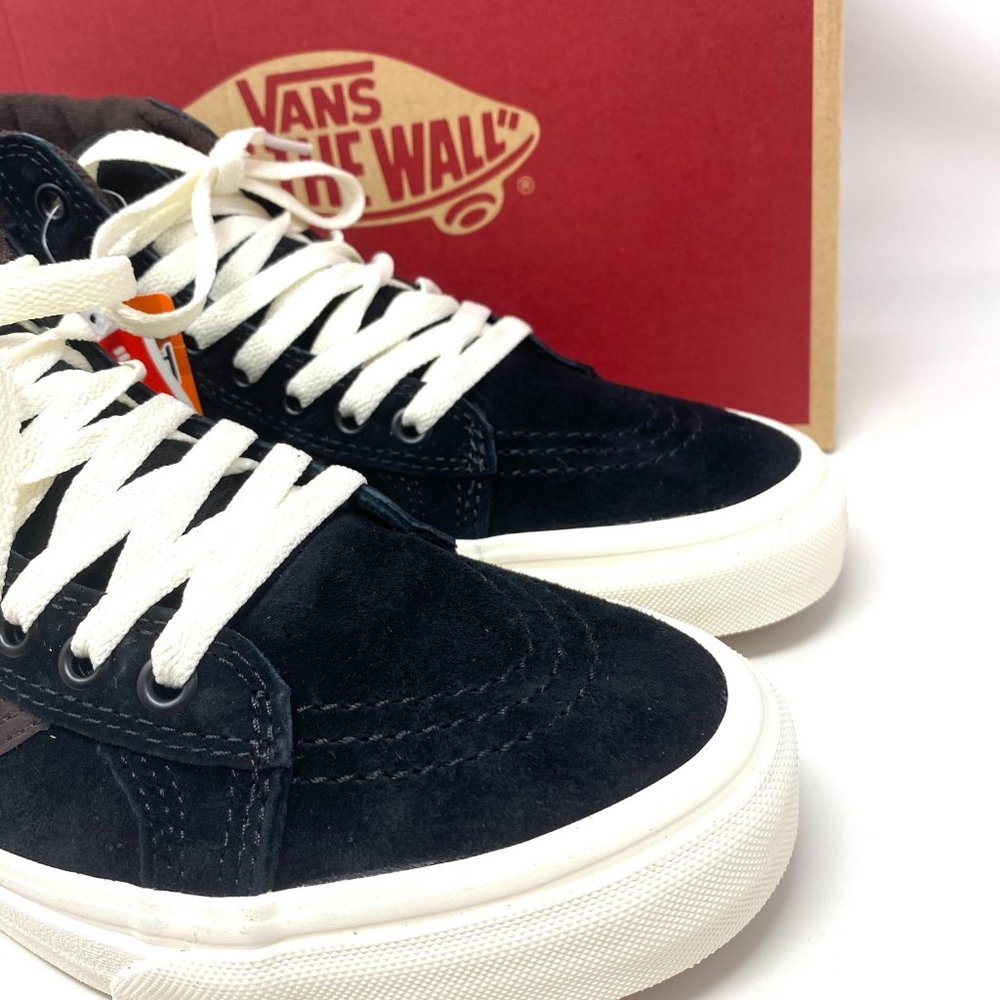 VANS Women's VN0A4BV7V3Z1 Sk8-Hi Mte Suede Black Dark Chocolate Canvas Size 7 - Picture 7 of 10